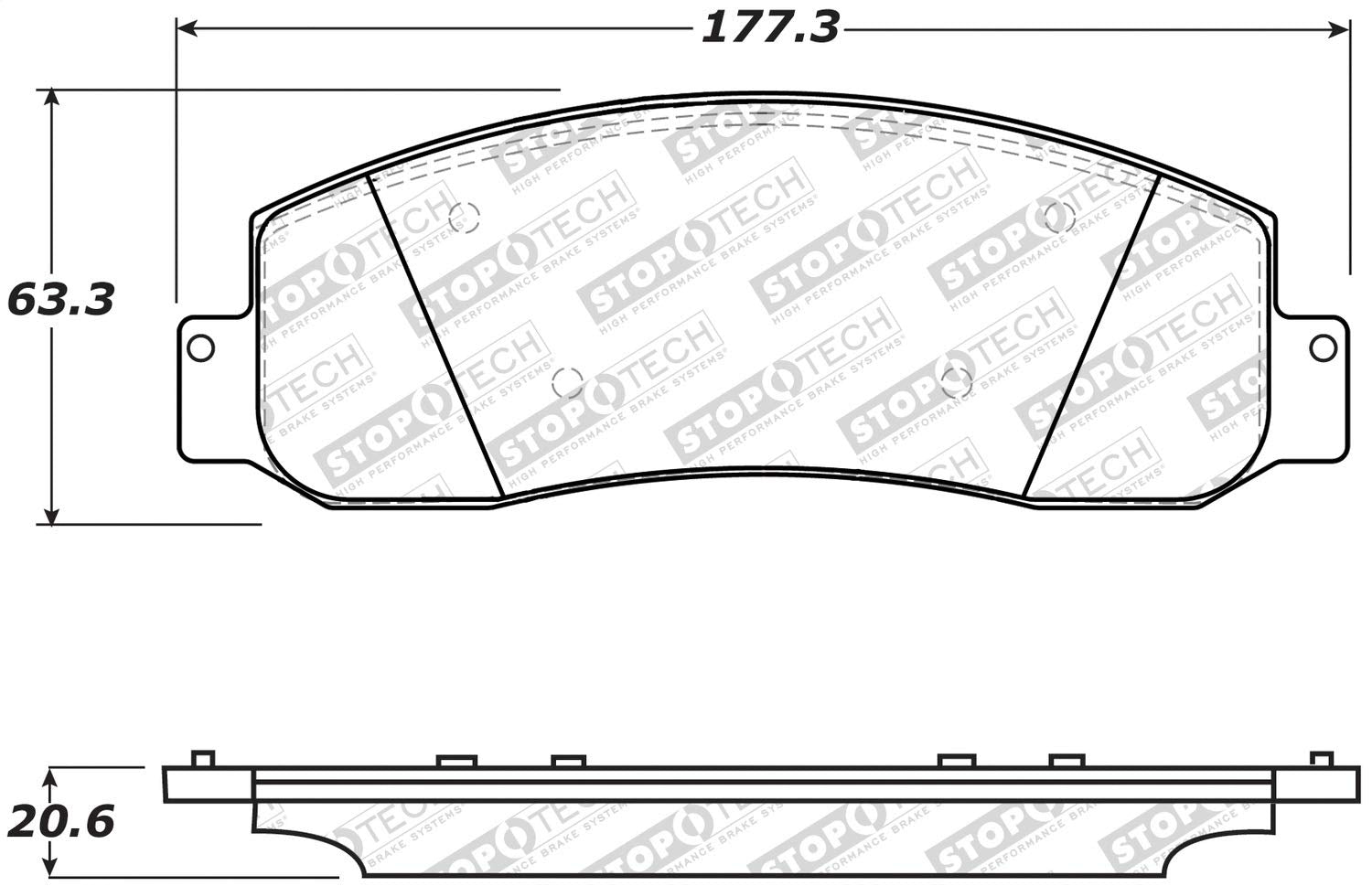 Brake Pads StopTech 305.10690 Street Select with Hardware