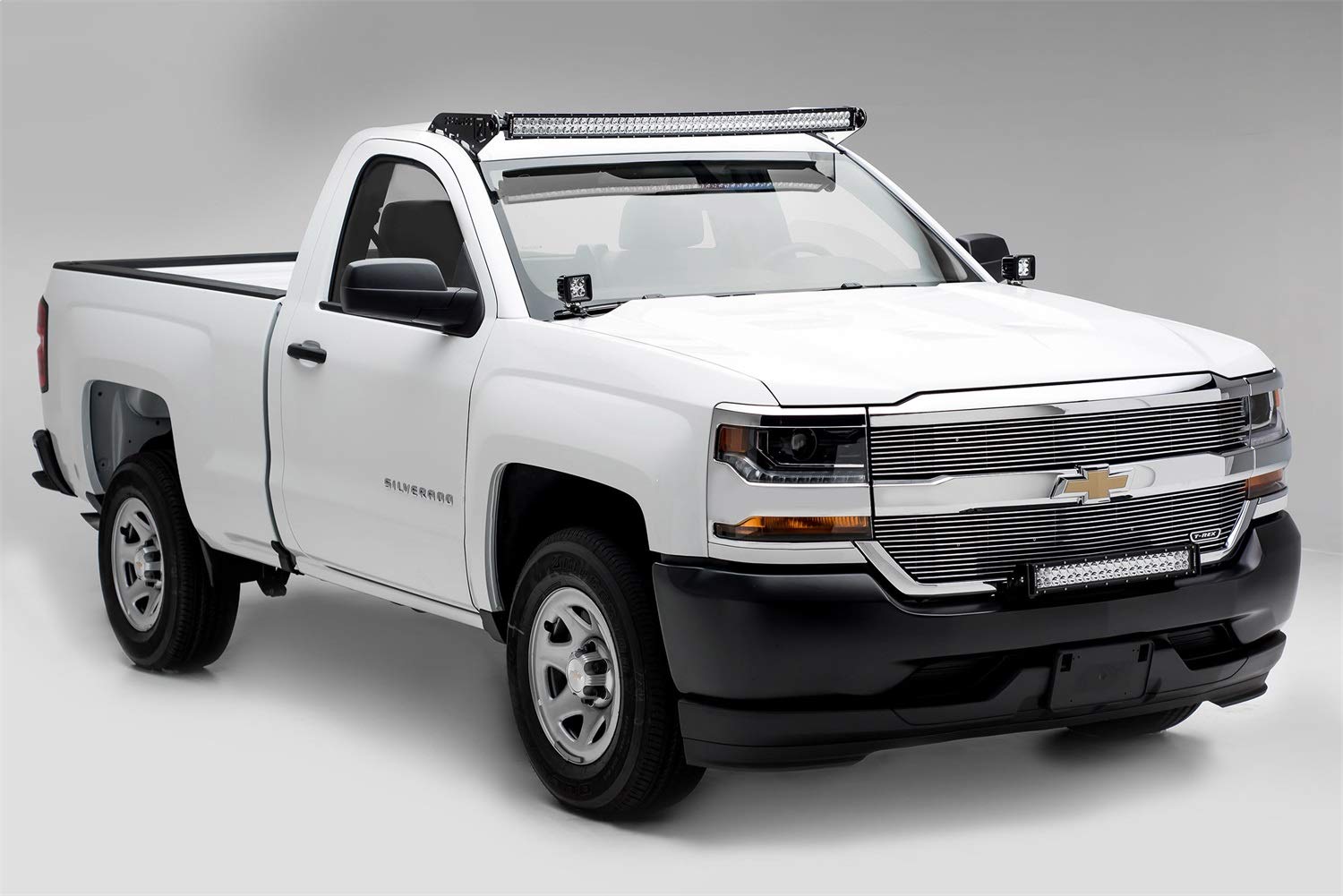 ZROADZ LED Ditch Hood Hinge Kit - Compatible w/ 2014-2018 GMC Sierra 1500 - Incl. (2) 3 Inch Pod LED Lights - Mild Steel Gloss Black Finish - Easy Bolt-On Installation - PN #Z362081-KIT2