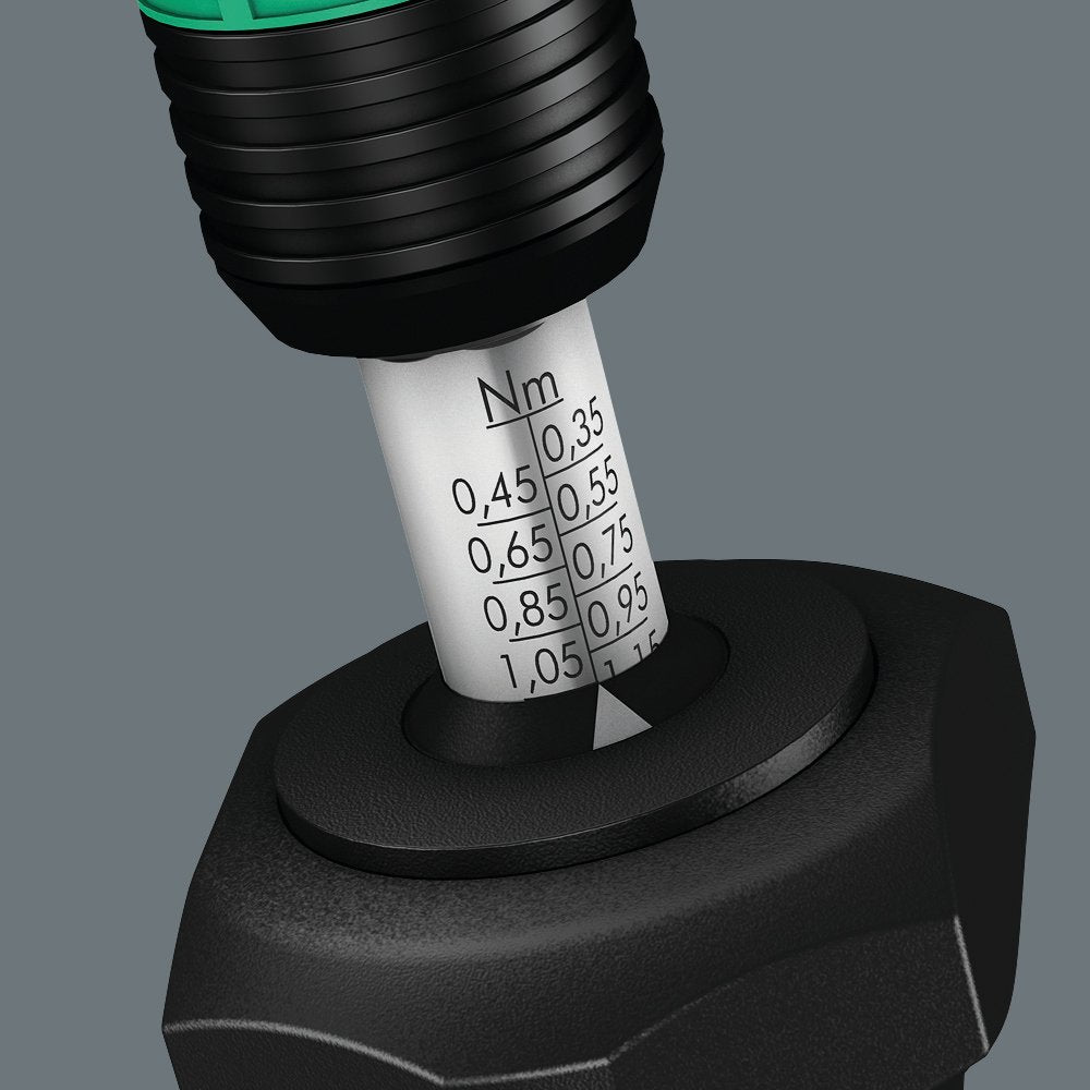 Wera Kraftform 05074710001 7445 Hexagon Torque Screwdriver, 1/4" Head, 2.5-11.5"/lbs Variable Torque Adjustment Range