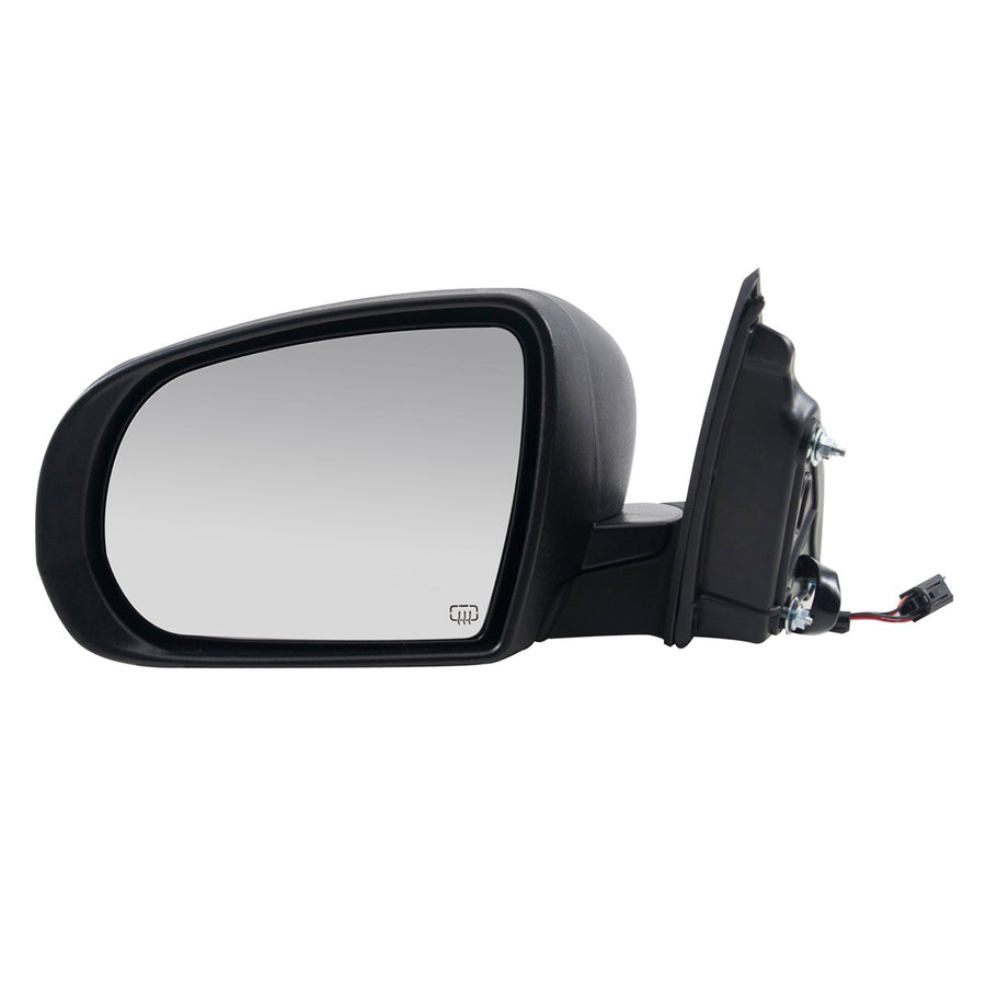 Driver Side Fit Mirror for Jeep Cherokee, Code GTF, Textured Black, Foldaway, w/o Memory, Power