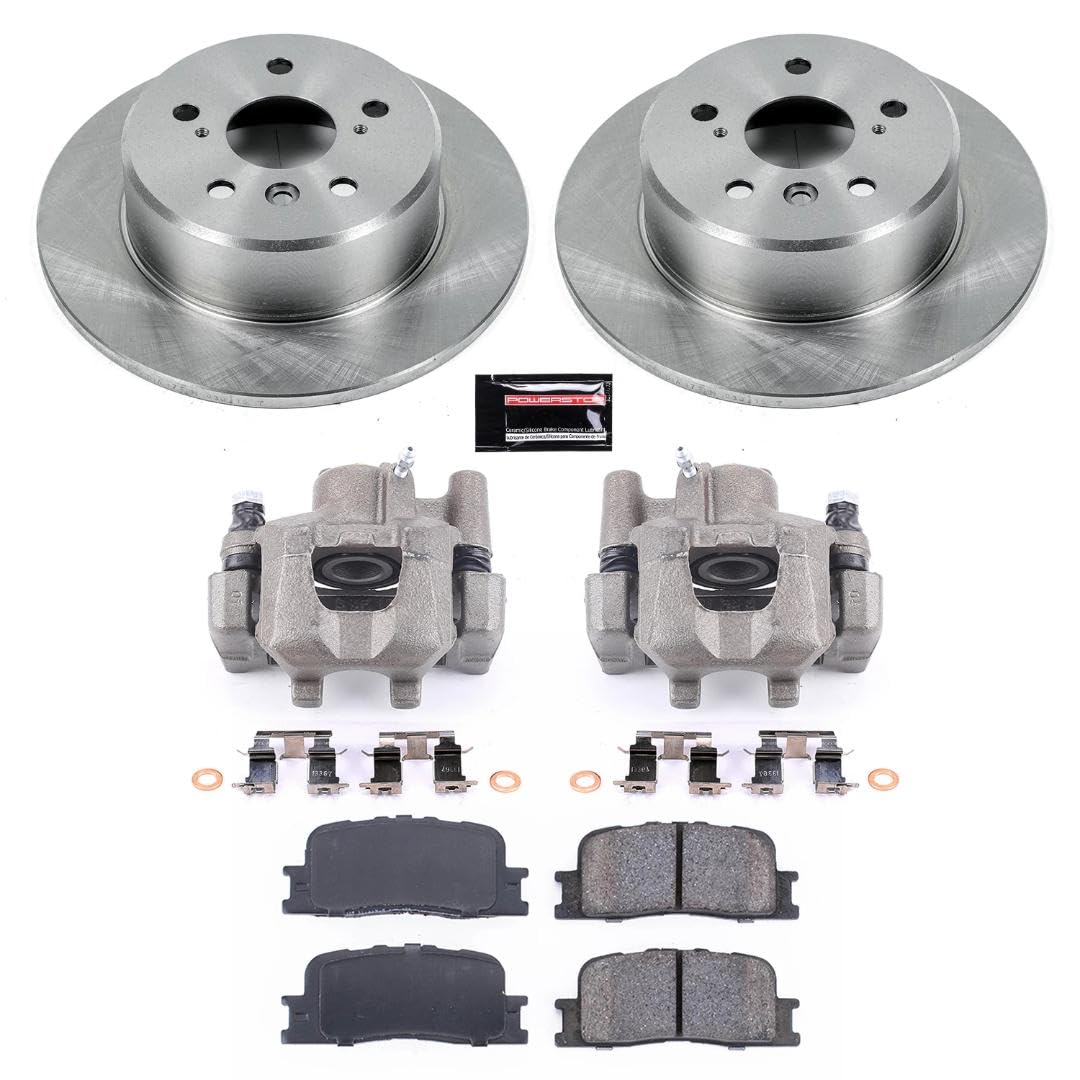 Power Stop KCOE1069 Brake Kit Stock Replacement with OE Calipers- Rear For Toyota Highlander 2001-2003 [Model Specific]