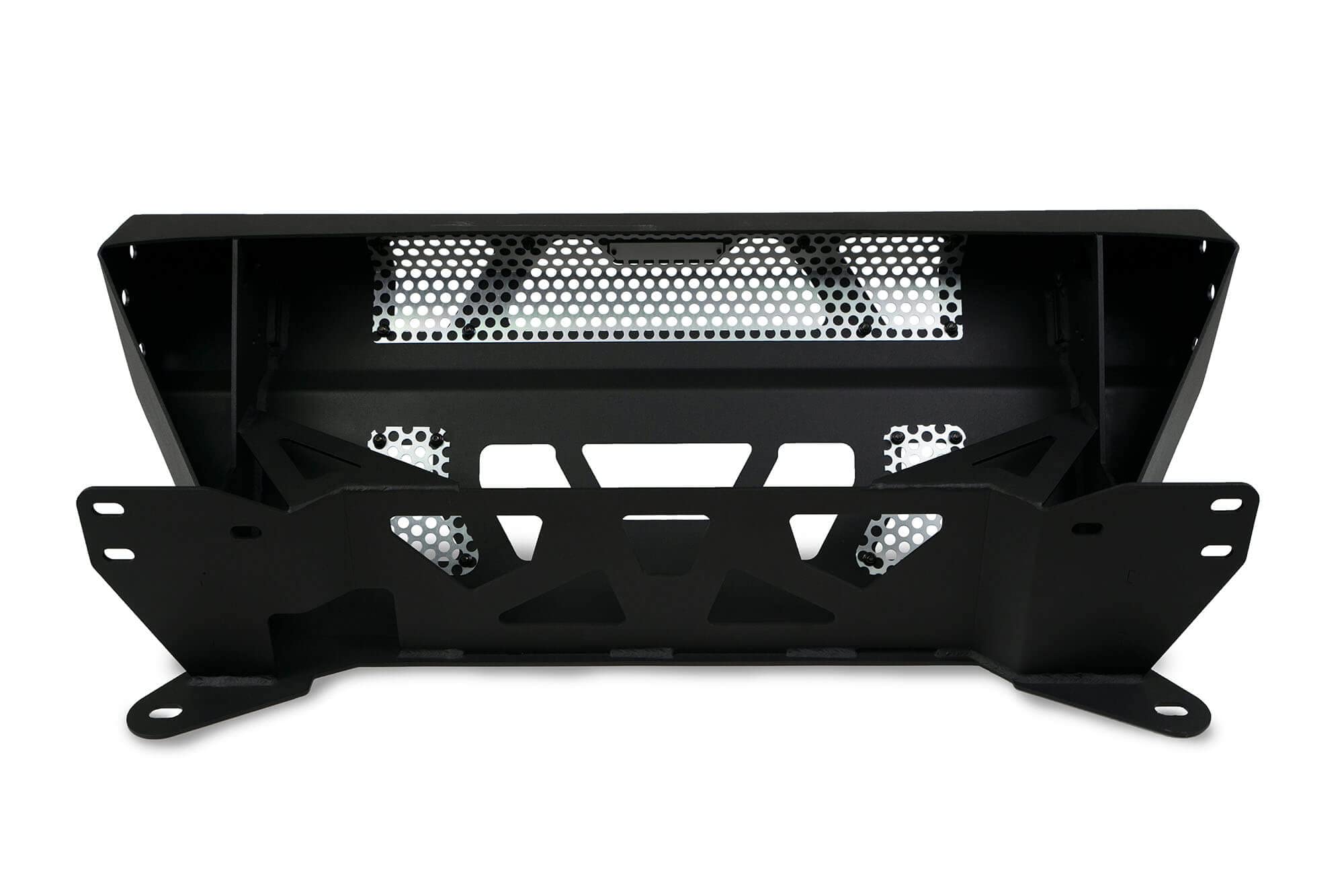 MTO Series DV8 Offroad Front Bumper for 2016 - Current Tacoma | Low Profile | Auxiliary Light and D-ring Mounts | Paintable Mesh Panels | 3pc Steel Construction | FBTT1-04