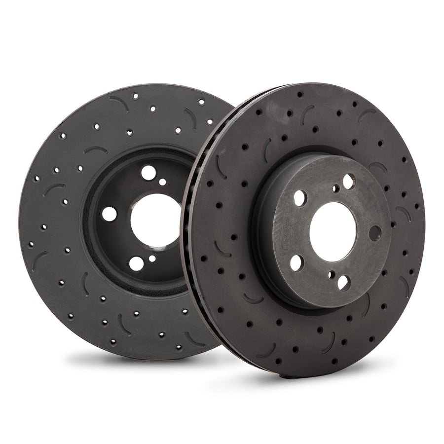 Hawk Performance Brakes - Talon HTC4979 Cross-Drilled and Slotted Vented Rotor, 10.83 in. Diameter, 1.83 in. Height