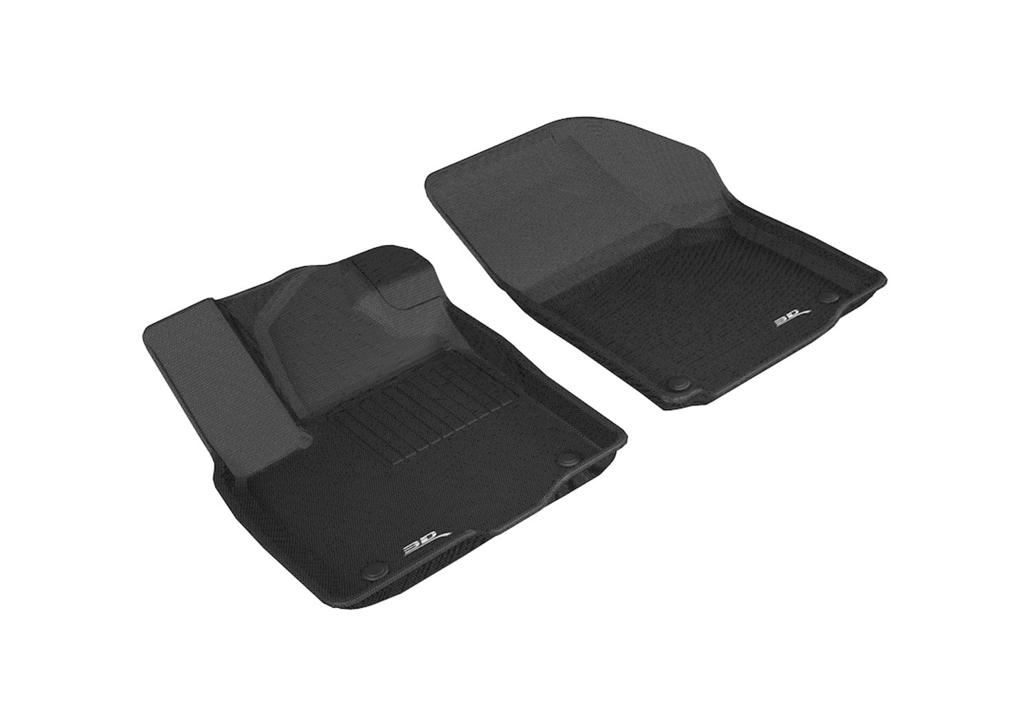 3D MAXpider Kagu Custom Fit Floor Mat (Black) Compatible with Volkswagen Atlas 2018-2026 / Altas Cross Sport 2020-2026 - Front Row