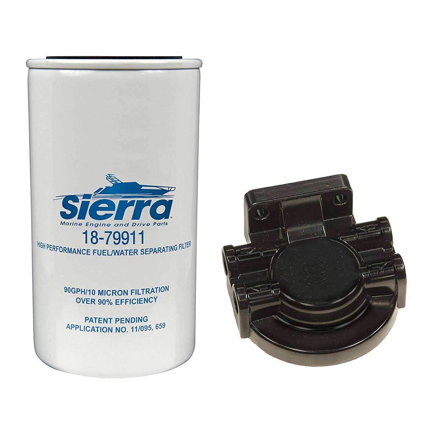18-79912 Sierra International Fuel Water Separator Kit for 10 Micron Filter and Bracket