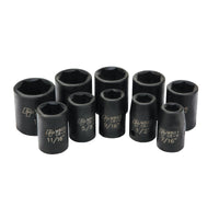 10 Piece Performance Tool M592DB Mechanics 1/2-Inch Drive SAE Impact Socket Set