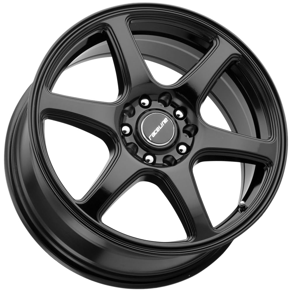 Matrix Gloss Black Wheel Raceline Wheels (14 x 5.5 inches /4 x 100 mm, 35 mm Offset)