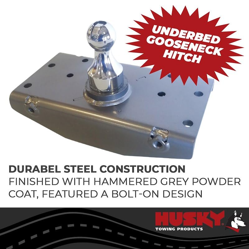 Gooseneck Trailer Hitch Husky Towing 33205 Fits Ram 2500 and 3500 2019-2024 Gross Weight Capacity 35000 Pound 8750 Pound Tongue Weight Under Bed, 2-5/16 Inch Removable Ball