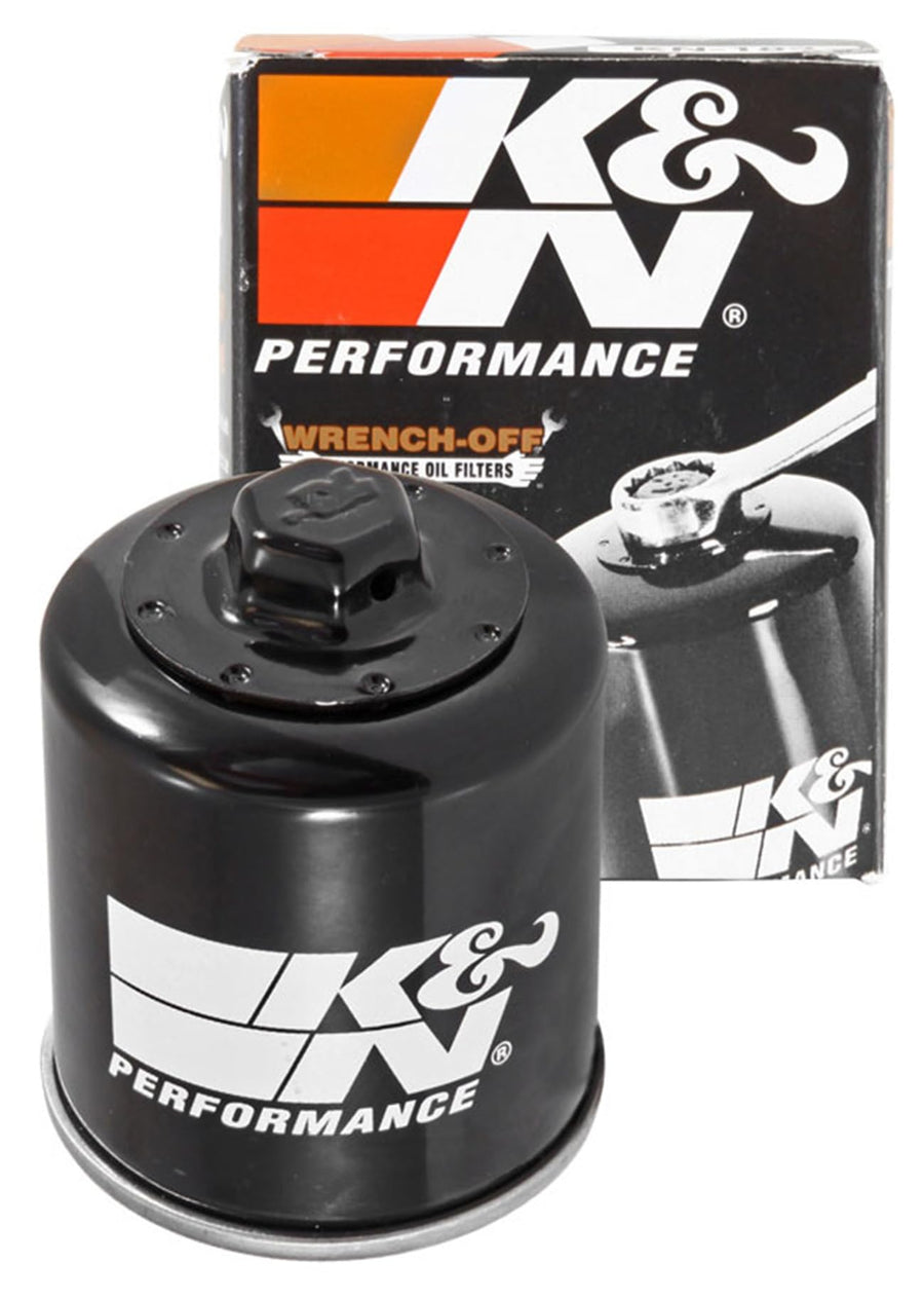 K&N Motorcycle Oil Filter: Designed for High Performance, to be used with Synthetic or Conventional Oils, Wrench Off Nut: Fits Select Piaggio, Aprilia, Derbi, Peugeot, Malaguti, Gilera Vehicles, KN-183