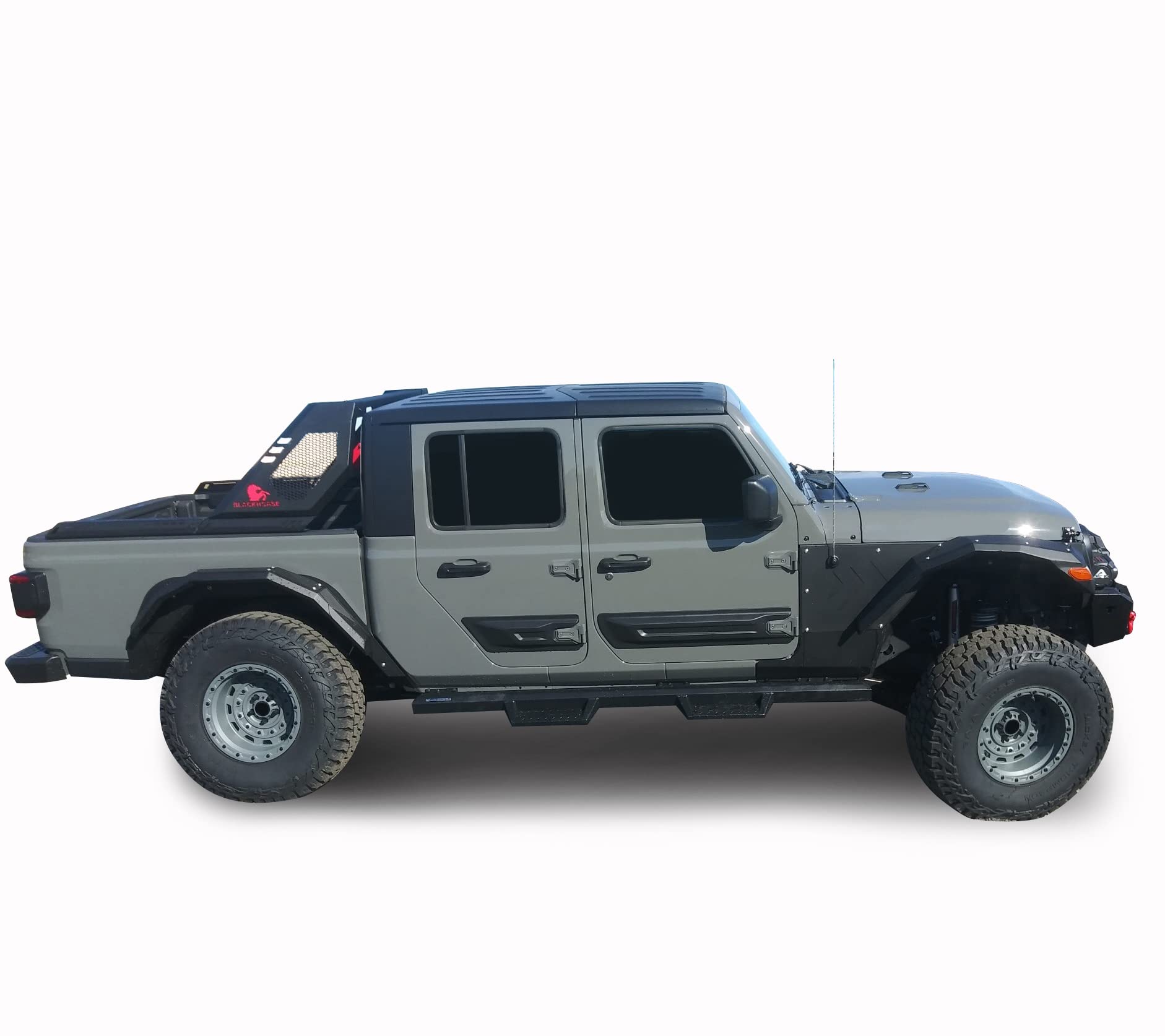 Heavy Duty Black Impact Drop Side Steps Compatible with 2020-2023 Jeep Gladiator-IM-JEGL