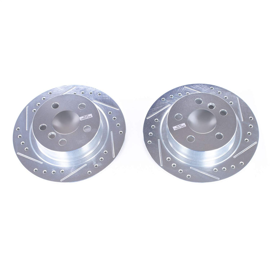 Power Stop Drilled and Slotted EBR1658XPR Rear Brake Rotor Pair For BMW i3 2014-2021, BMW i3s 2018-2021, Mini Cooper 2020-2024, Cooper Clubman 2016-2024, Cooper Countryman 2017-2024 [Model Specific]