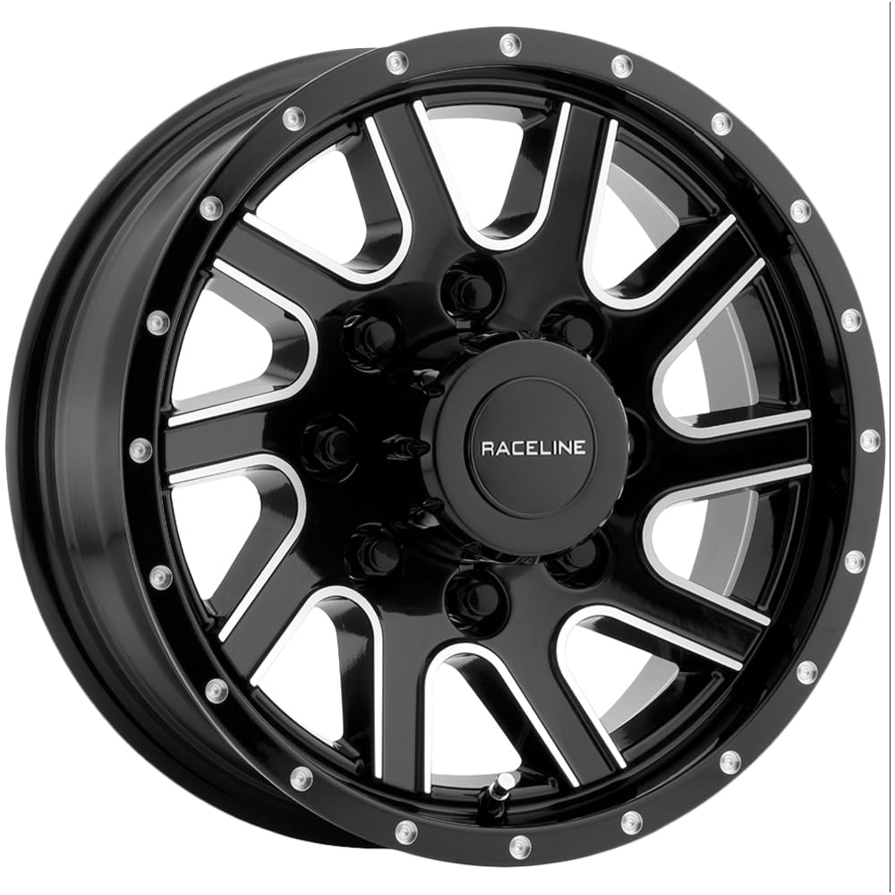 Raceline Wheels Twisted 820M Satin Black Wheel (16 x 6. inches /8 x 165 mm, 0 mm Offset)