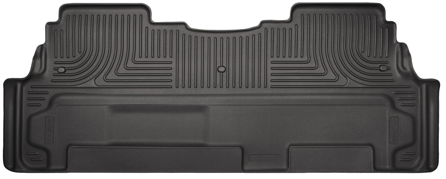 Weatherbeater Husky Liners Floor Mats | Fits 2008-2017 Buick Enclave; 2009-2017 Chevrolet Traverse; 2007-2017 GMC Acadia; 2007-2010 Saturn Outlook w/2nd Row Bench Seats | 2nd Row, 1-pc Black - 19171