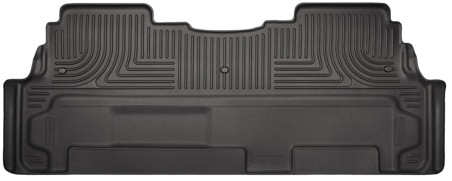 Weatherbeater Husky Liners Floor Mats | Fits 2008-2017 Buick Enclave; 2009-2017 Chevrolet Traverse; 2007-2017 GMC Acadia; 2007-2010 Saturn Outlook w/2nd Row Bench Seats | 2nd Row, 1-pc Black - 19171