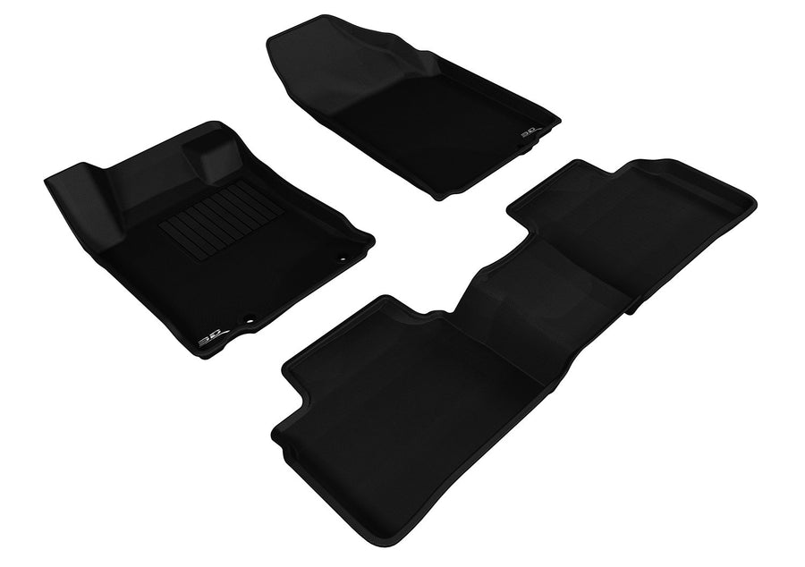 MAXpider 3D Custom Fit Kagu Floor Mat (Black) Compatible with Nissan Altima Sedan 2013-2015 - R1 R2