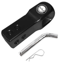 Aluminum Receiver Hitch Mount Overland Vehicle Systems for use with Soft Shackles - T6 6061 Aircraft Grade Aluminum - Glossy Black Powder Coated Finish