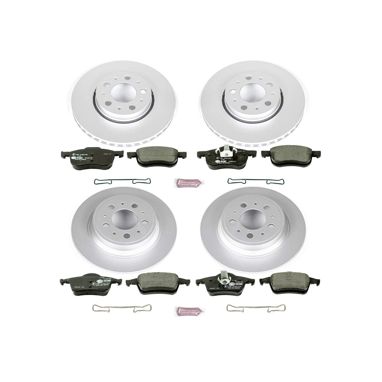 Power Stop ESK4430 Euro-Stop Front & Rear Brake Kit For Volvo S60 2001-2009, Volvo S80 1999-2006, Volvo V70 2001-2007, Volvo XC70 2003-2007 [Model Specific]