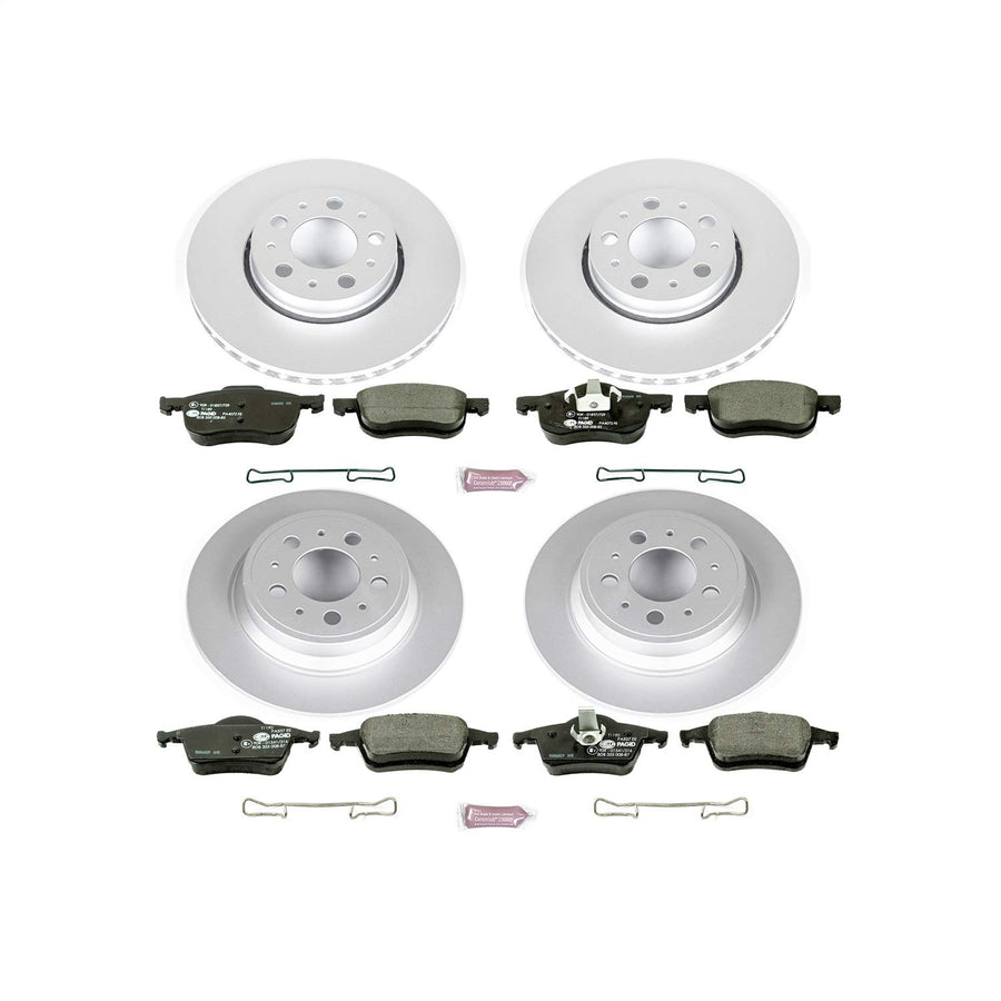 Power Stop ESK4430 Euro-Stop Front & Rear Brake Kit For Volvo S60 2001-2009, Volvo S80 1999-2006, Volvo V70 2001-2007, Volvo XC70 2003-2007 [Model Specific]