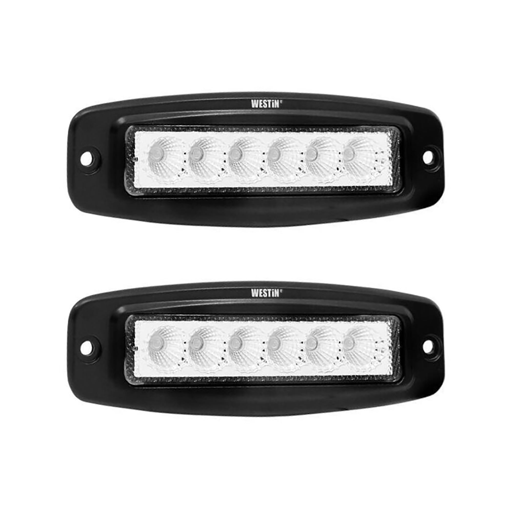 Westin FM6 09-1918FM6 Flush Mount Single Row LED 6x3W Bridgelux with Terminated Wiring (Set of 2)