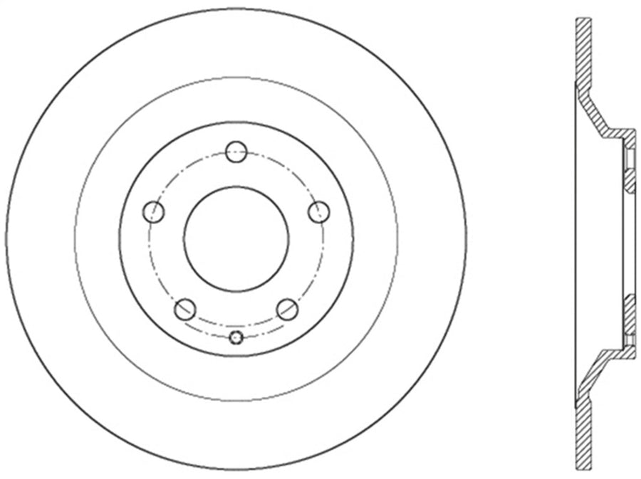 Sport Drilled/Slotted Brake Rotor StopTech 127.45083R (Rear Right), 1 Pack