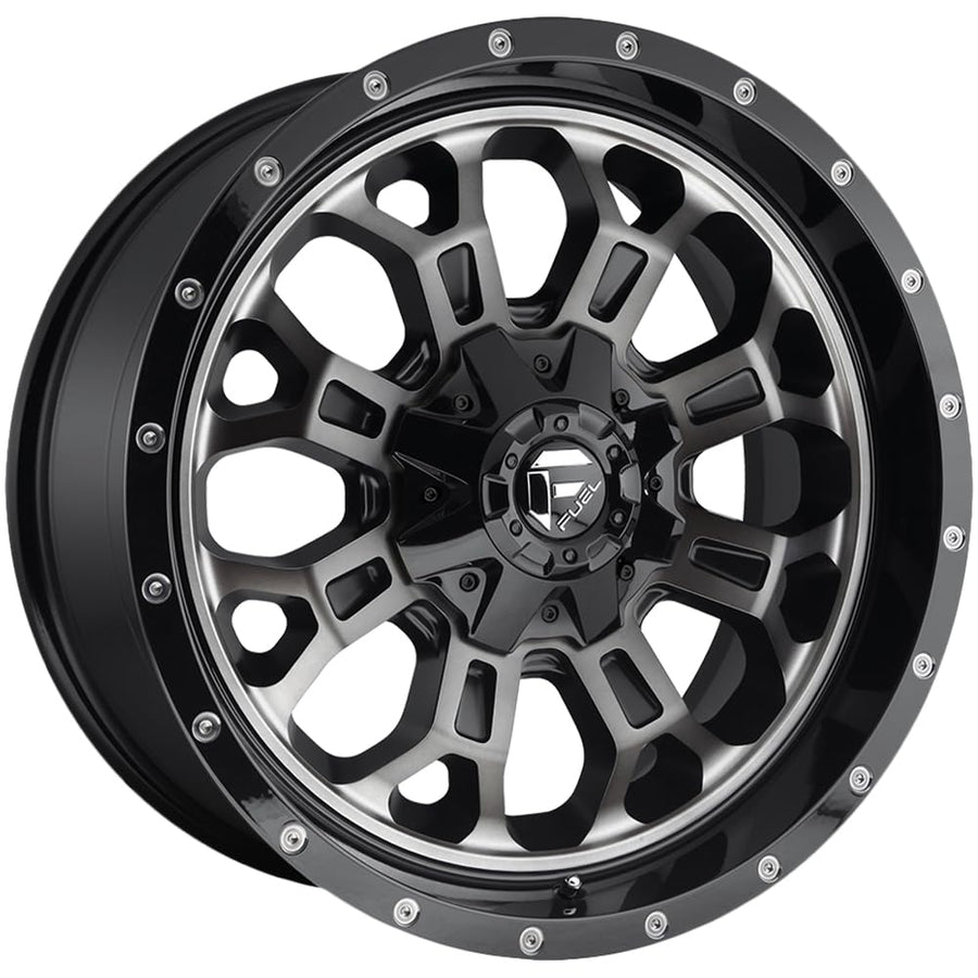 D561 CRUSH FUEL OFF-ROAD 17X9, 6X135/5.5, 5.04, 1mm GLOSS MACHINED DOUBLE DARK TINT - D56117909850