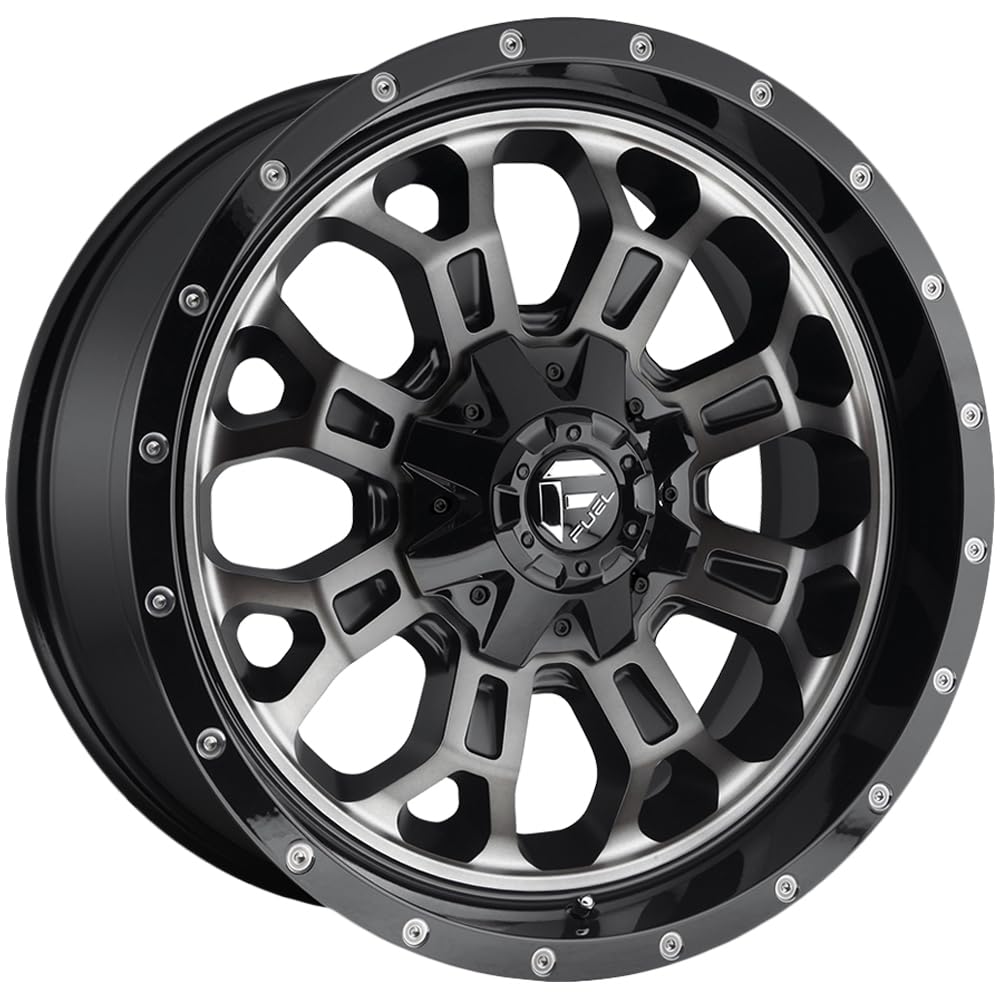 D561 CRUSH FUEL OFF-ROAD 20X9, 6X135/5.5, 5.75, 19mm GLOSS MACHINED DOUBLE DARK TINT - D56120909856