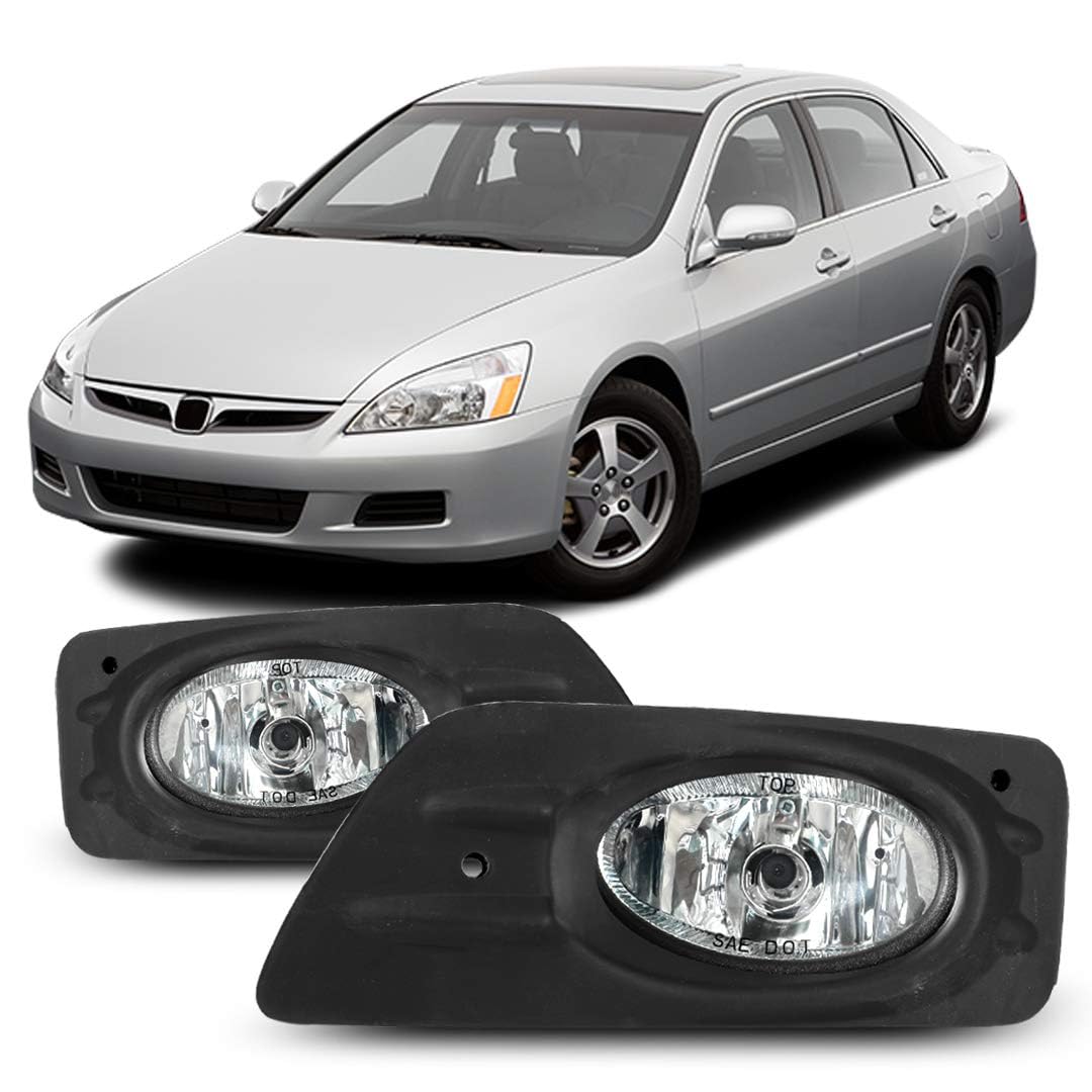 Winjet Driving Fog Lights Compatible with [2006-2007 Honda Accord Sedan] + Switch + Wiring Kit