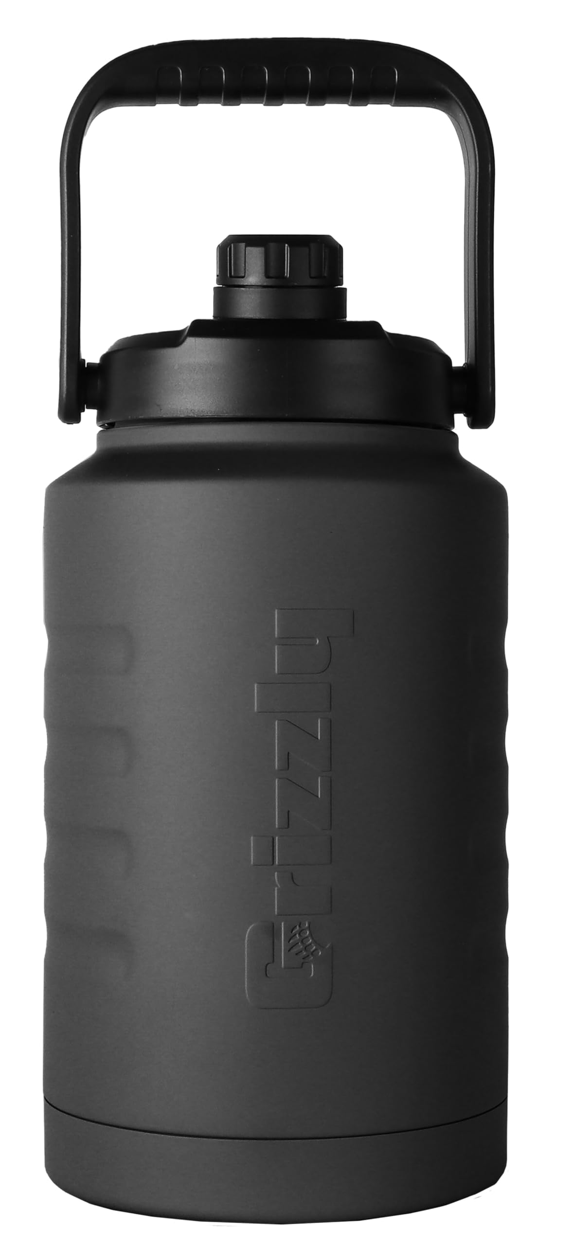 128oz Grizzly Water Bottle | Vacuum Insulated | Stainless Steel | For Gym Hiking Beach Camping Sports | All day hydration | Stealth Gray