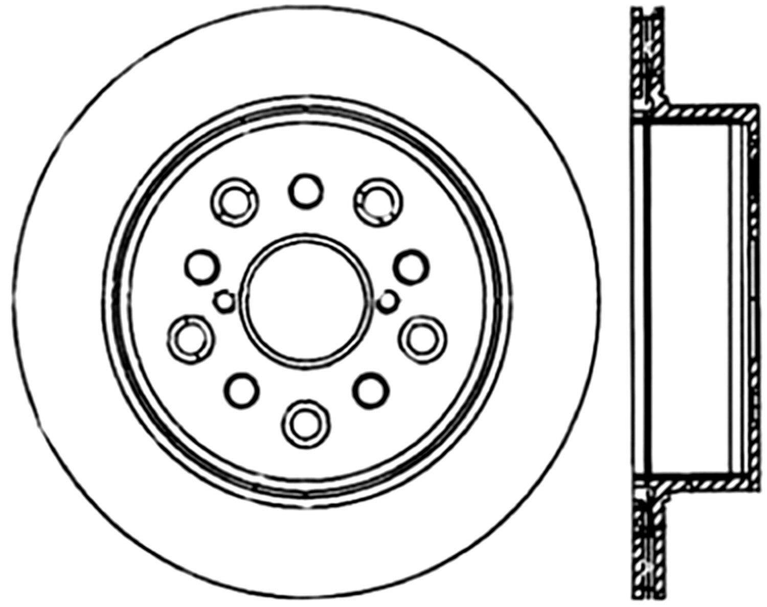 Premium Centric 120.44123 Automotive Replacement Rear Brake Rotor for Selected Lexus Model Year