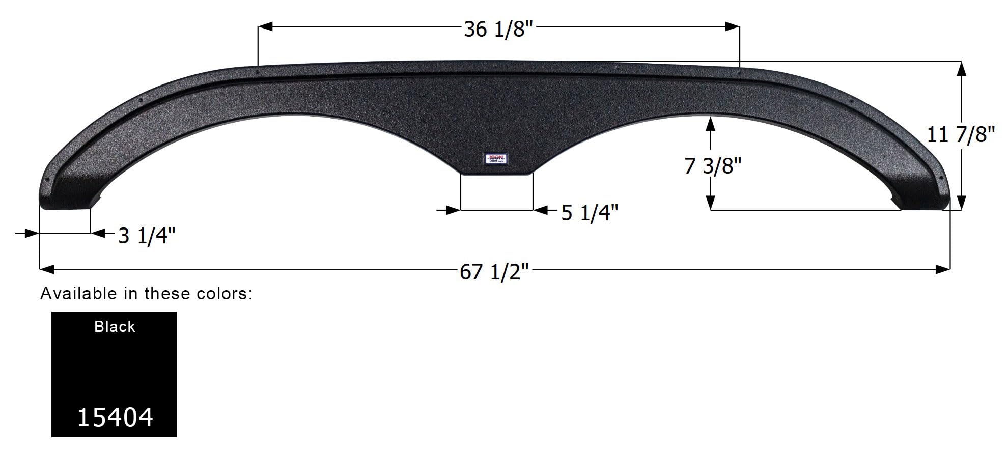 Pacific Coachworks ICON Tandem Fender Skirt FS5404