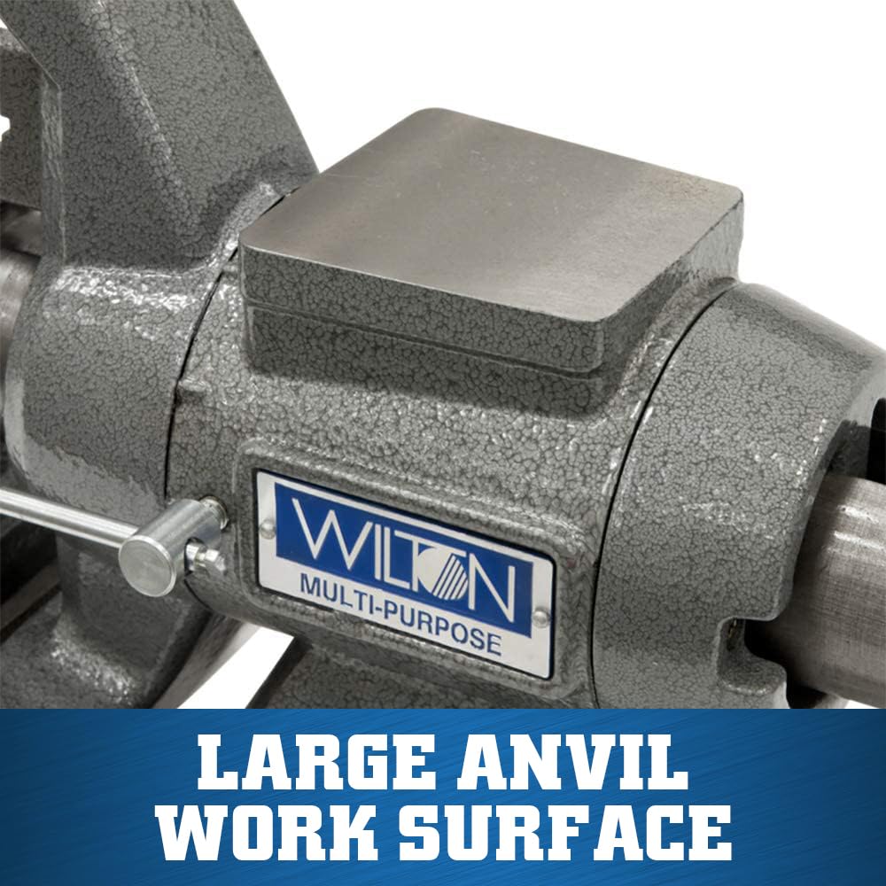 Multi-Purpose Wilton Bench Vise, 5-1/2" Jaw Width, 5" Max Jaw Opening, 2-3/4" Throat (Model 550P)