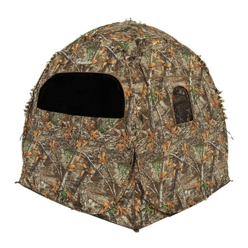 Doghouse Ameristep Lightweight Durable Hunting Spring Steel Ground Blind with 8 Windows & Backpack Carrying Case - 2 Hunters Concealment - Easy Setup & Takedown - Canada Compliant