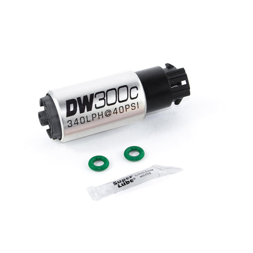 Compact DeatschWerks Fuel Pump (340lph with Clip with 1009 Install Kit), 1 Pack
