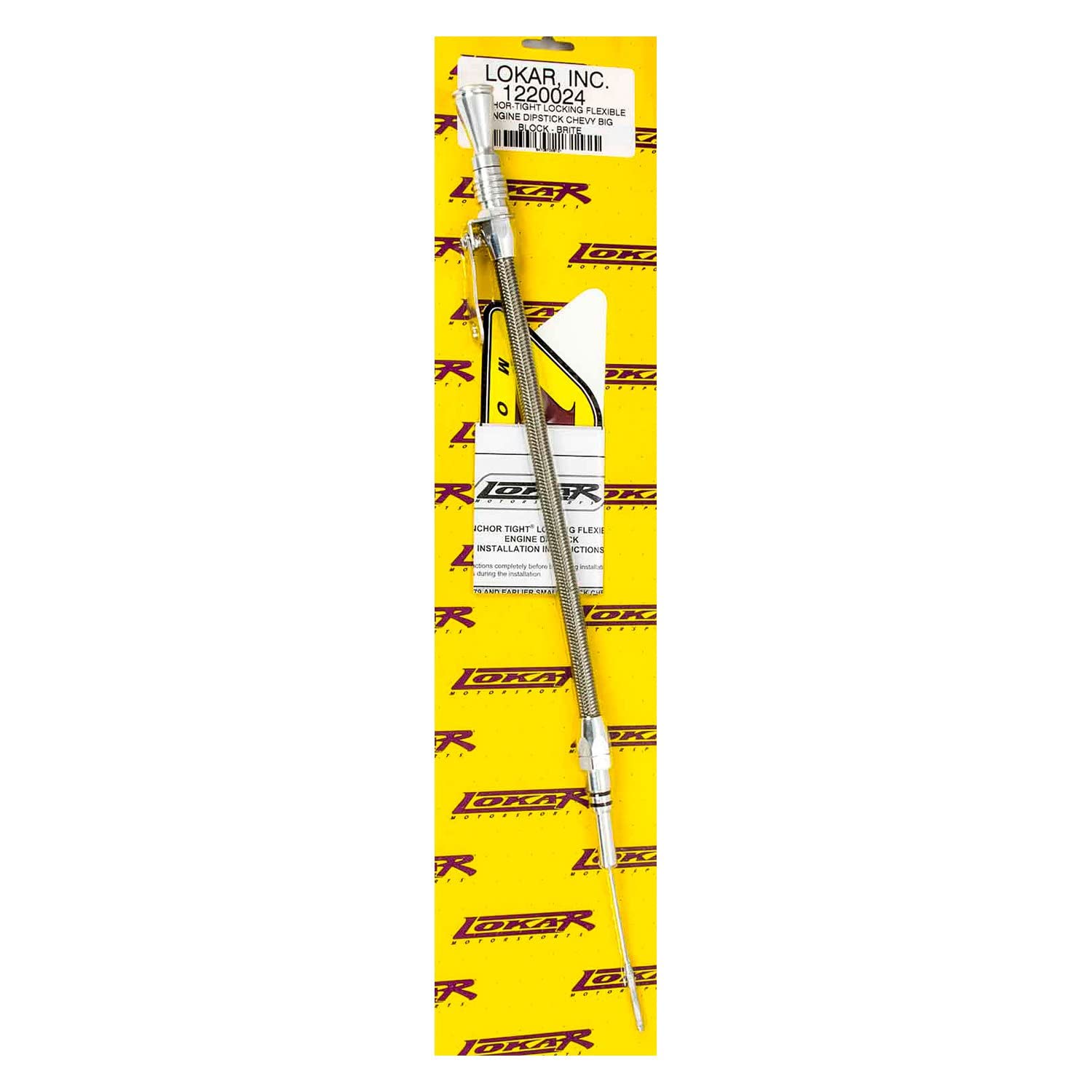 Brite Lokar 1220024 Flexible Engine Dipstick with Lock for Chevy Small Block Transmission Anchor-Tight
