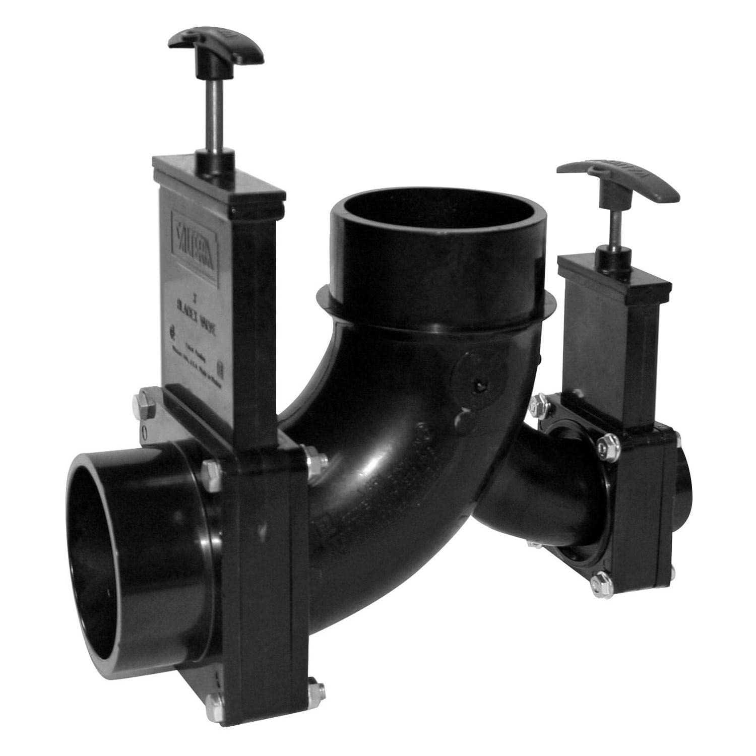 Valterra T81B Double Rotating Valve, 3in Spigot X 1-1/2in Spigot X 3in Spigot Outlet
