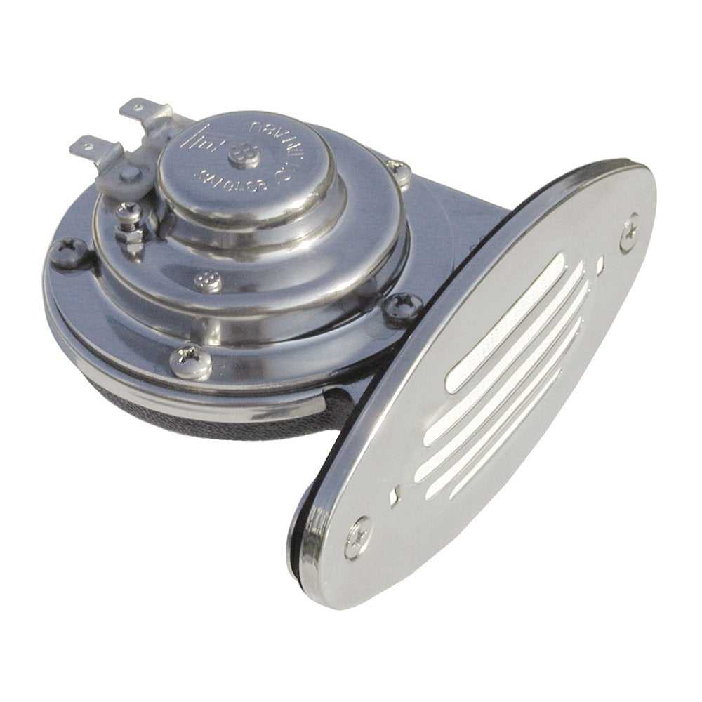 Mini Ongaro Single Drop-In Horn w/SS Grill - 12V Low Pitch