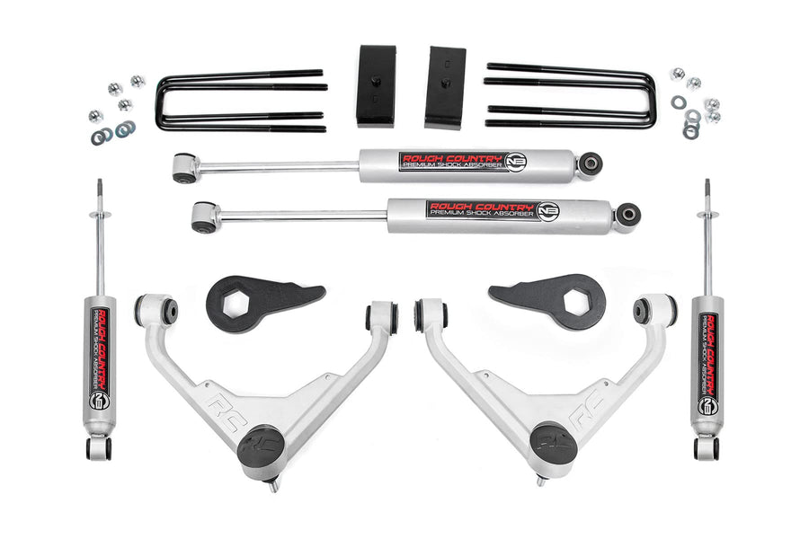 3" Rough Country Lift Kit for 2001-2010 Chevy/GMC 2500HD | FK/FF Codes - 859830