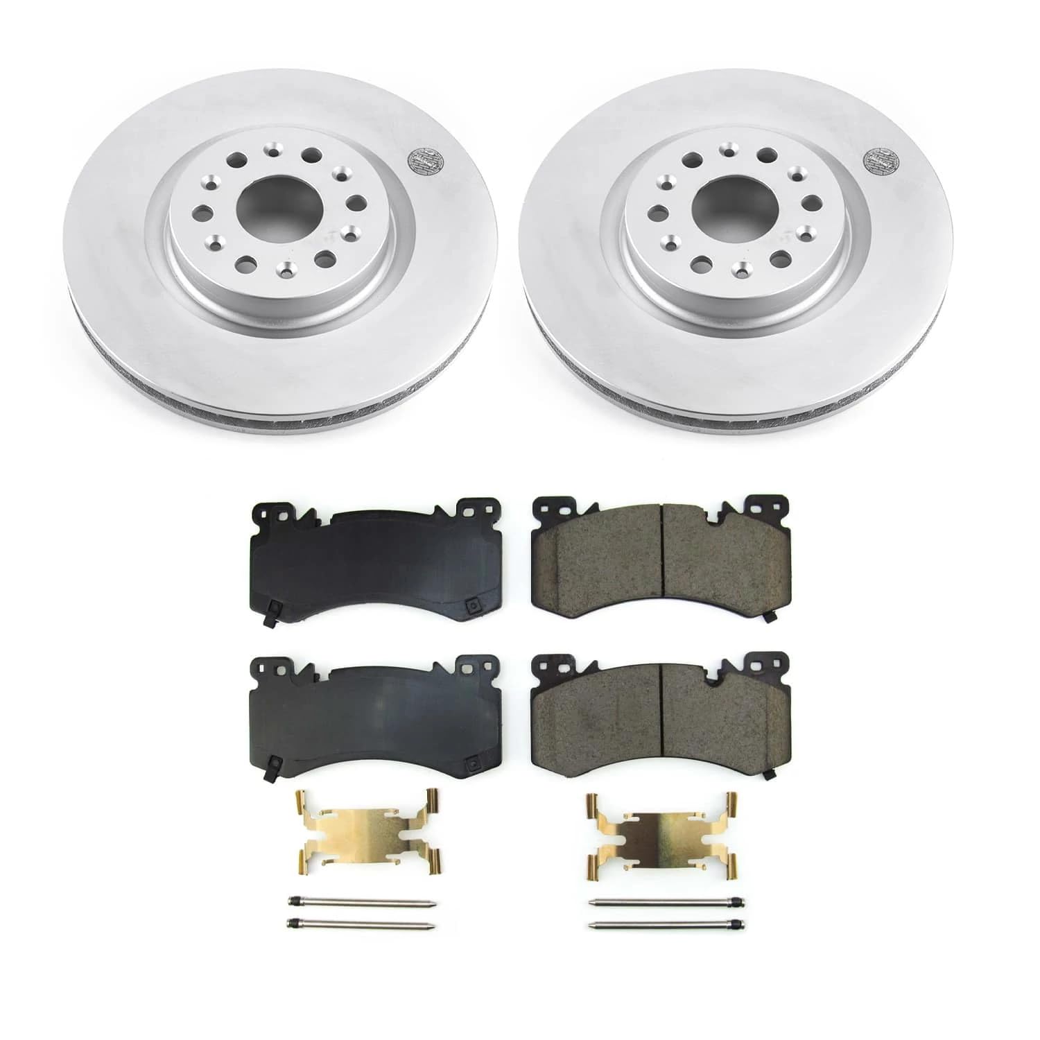 Brake Kit POWERSTOP Front Geomet Coated Brake Rotors and Brake Pads For Cadillac XT6 2022 [Vehicle Specific]