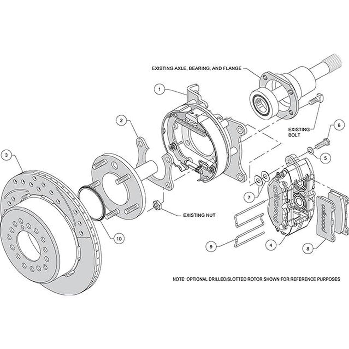 P/S DP-DB Brake Kit, Drilled, Red