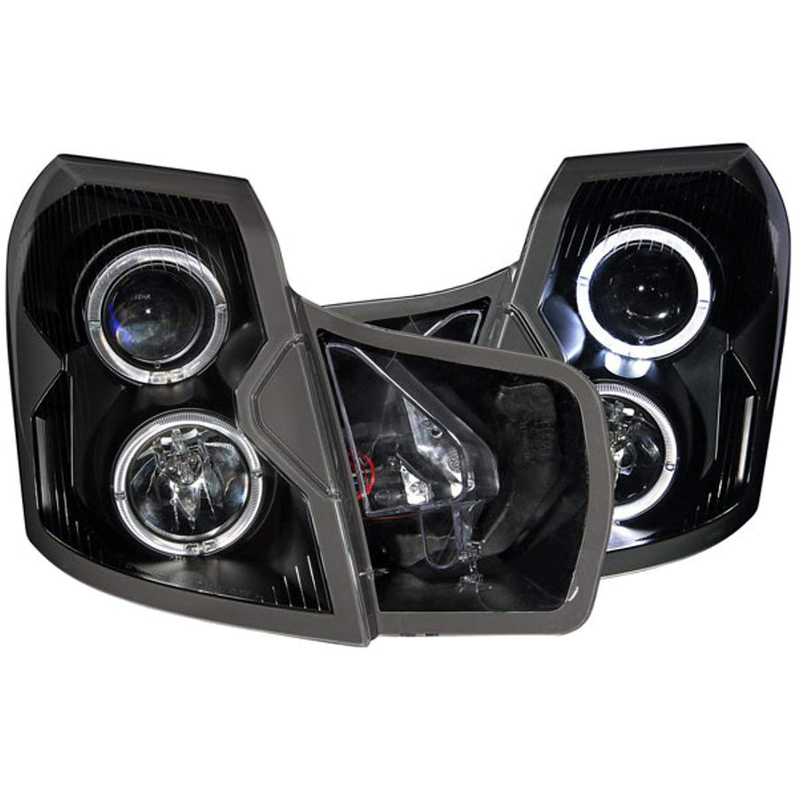 Cadillac CTS Anzo USA 121415 Black Halo Projector Headlight with Clear Lens