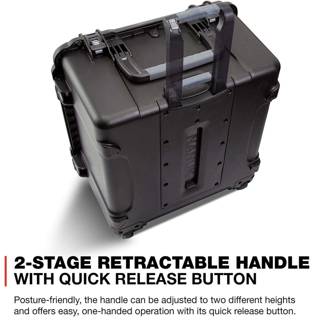 Lightweight Wheeled Series 970 NK-7 Resin Waterproof Hard Case with Foam Insert, Black