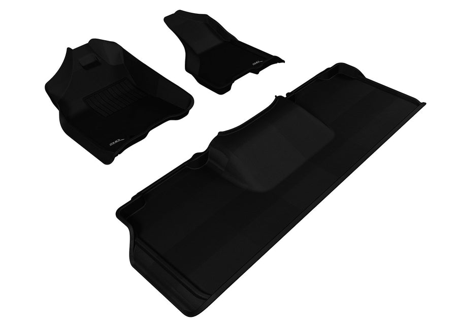 Complete Set 3D MAXpider Custom Fit All-Weather Floor Mat for Select Dodge RAM 2500/3500 Models - Kagu Rubber (Black)