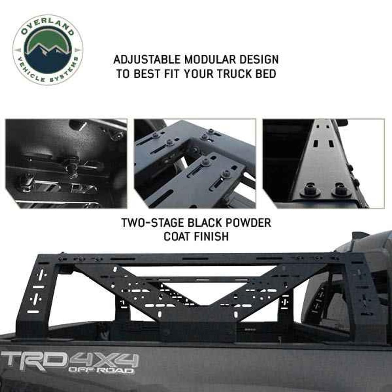 Mid-Height Bed Rack Overland Vehicle Systems for Mid-Size Trucks – Universal Fit, No-Drill Installation
