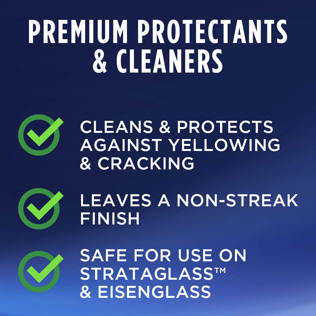 303 Products Clear Vinyl Marine Protective Cleaner - Cleans and Protects Vinyl, Clear Vinyl, and Plastics, Provides Superior UV Protection, Prevents Yellowing and Cracking, 32oz (30215-6PK)