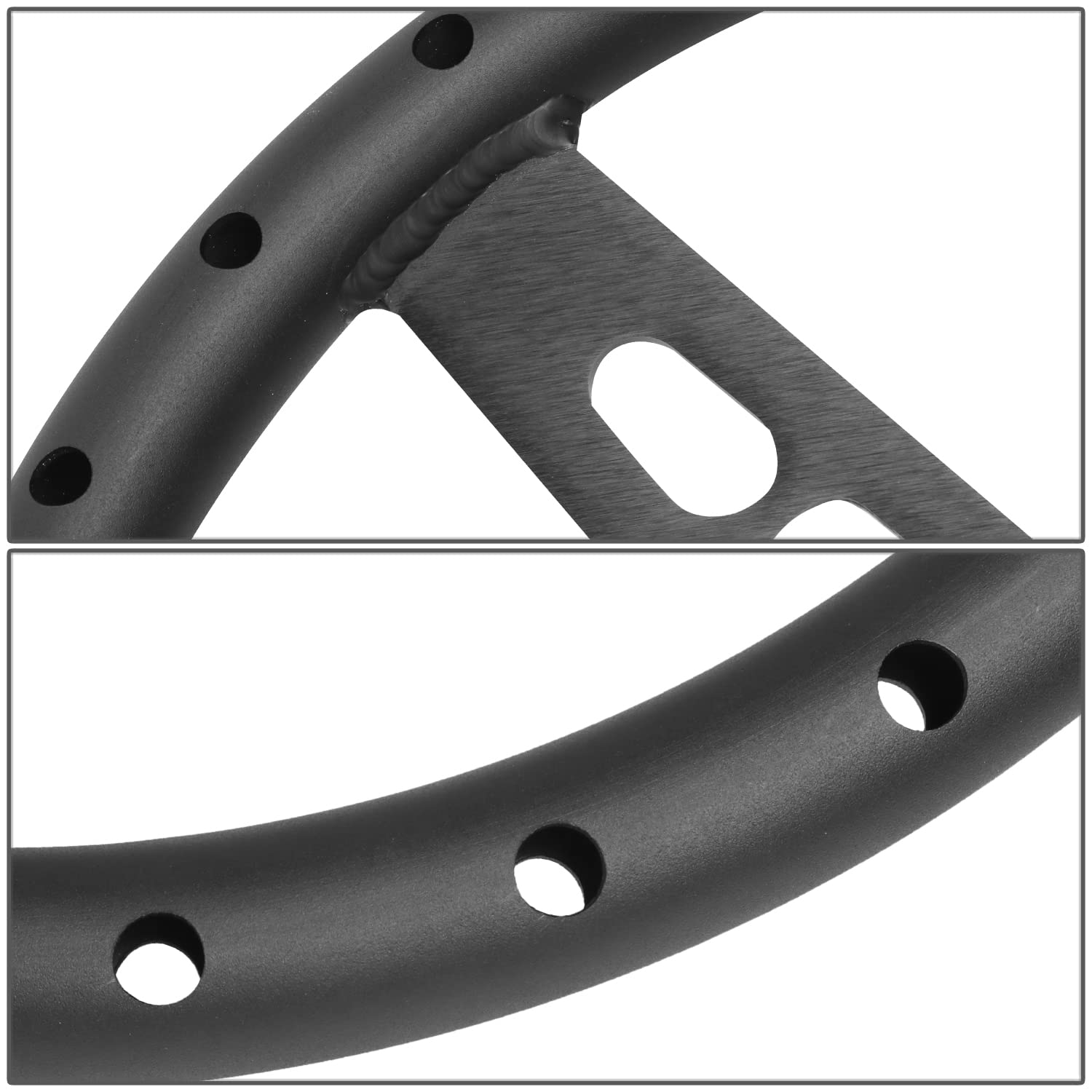NRG Innovations Reinforced NRG-RST-025MB Steering Wheel 380mm Sport Full Aluminum Light Weight Welded