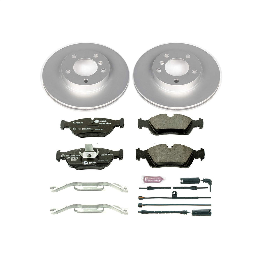 Power Stop ESK496 Euro-Stop Front Brake Kit and 2 Front Sensor Wires For BMW 318i, BMW 318is, BMW 3, BMW 323i, BMW 323is, BMW 325i, BMW 325is, BMW 328i, BMW 328is, BMW Z3, BMW Z4 [Model Specific]