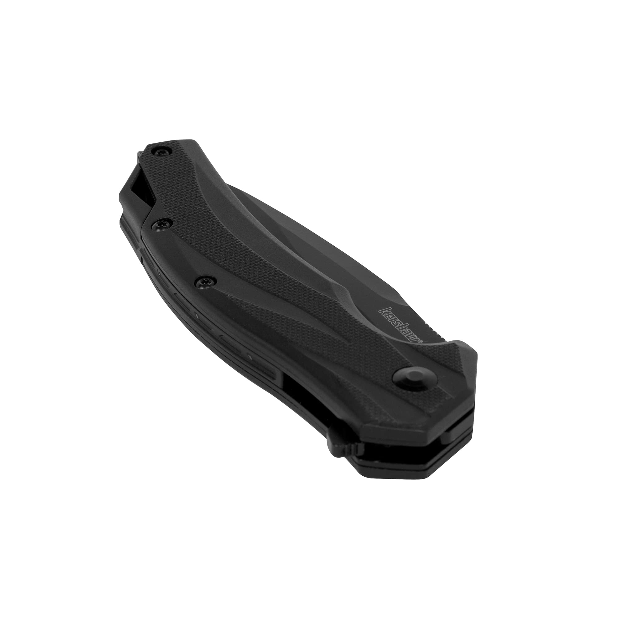 Kershaw Pocket Knife Lateral, Black, 3.1 Inch Stainless Steel Drop Point Partially Serrated Blade, EDC with Assisted Opening, Reversible Pocketclip, Everyday Carry Pocket Knife for Men and Women