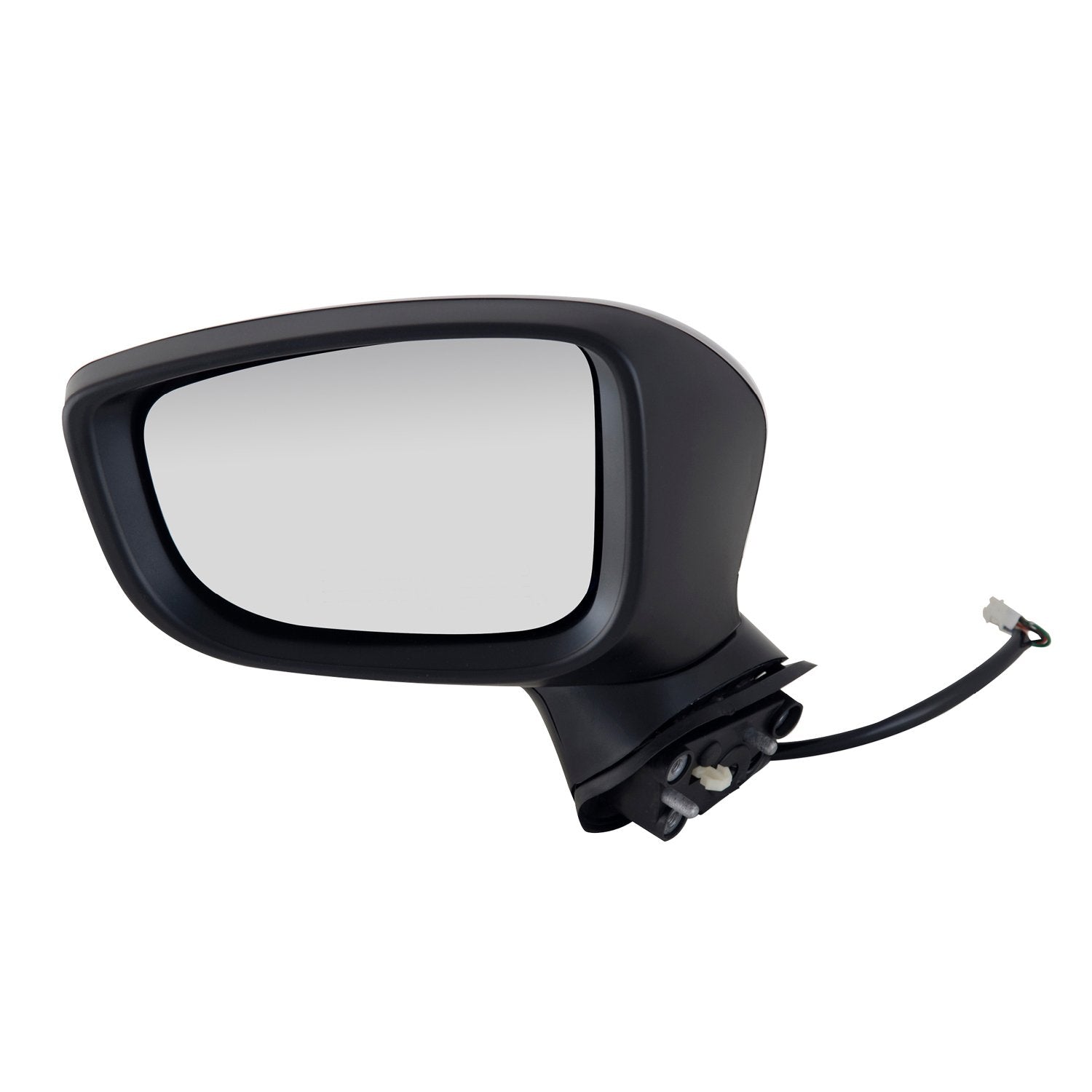 Fit System Mirror Driver Side for Mazda 3, Japan Built, Textured Black w/PTM Cover, w/Turn Signal, Foldaway, w/o Blind Spot Detection, Heated Power