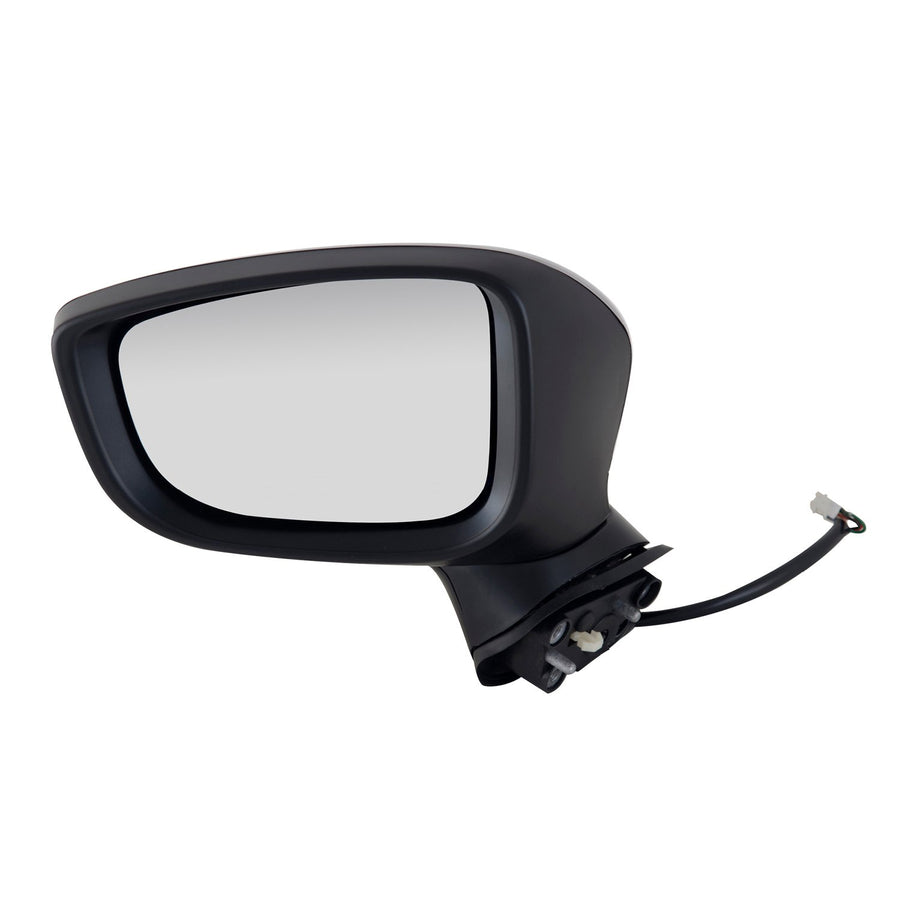 Fit System Mirror Driver Side for Mazda 3, Japan Built, Textured Black w/PTM Cover, w/Turn Signal, Foldaway, w/o Blind Spot Detection, Heated Power