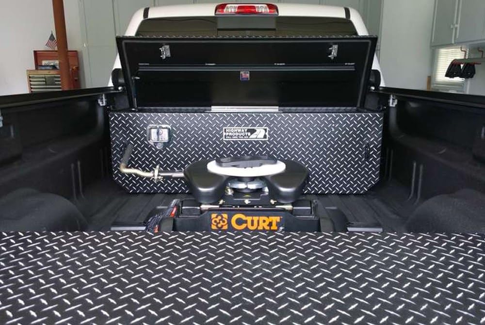 3122-001-bk62 Highway Products 58x10.5x18 5th Wheel Partner Box With Black Diamond Plate Base/lid